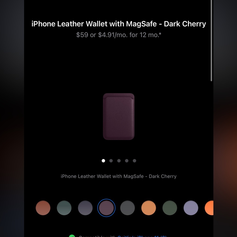 Apple leather wallet